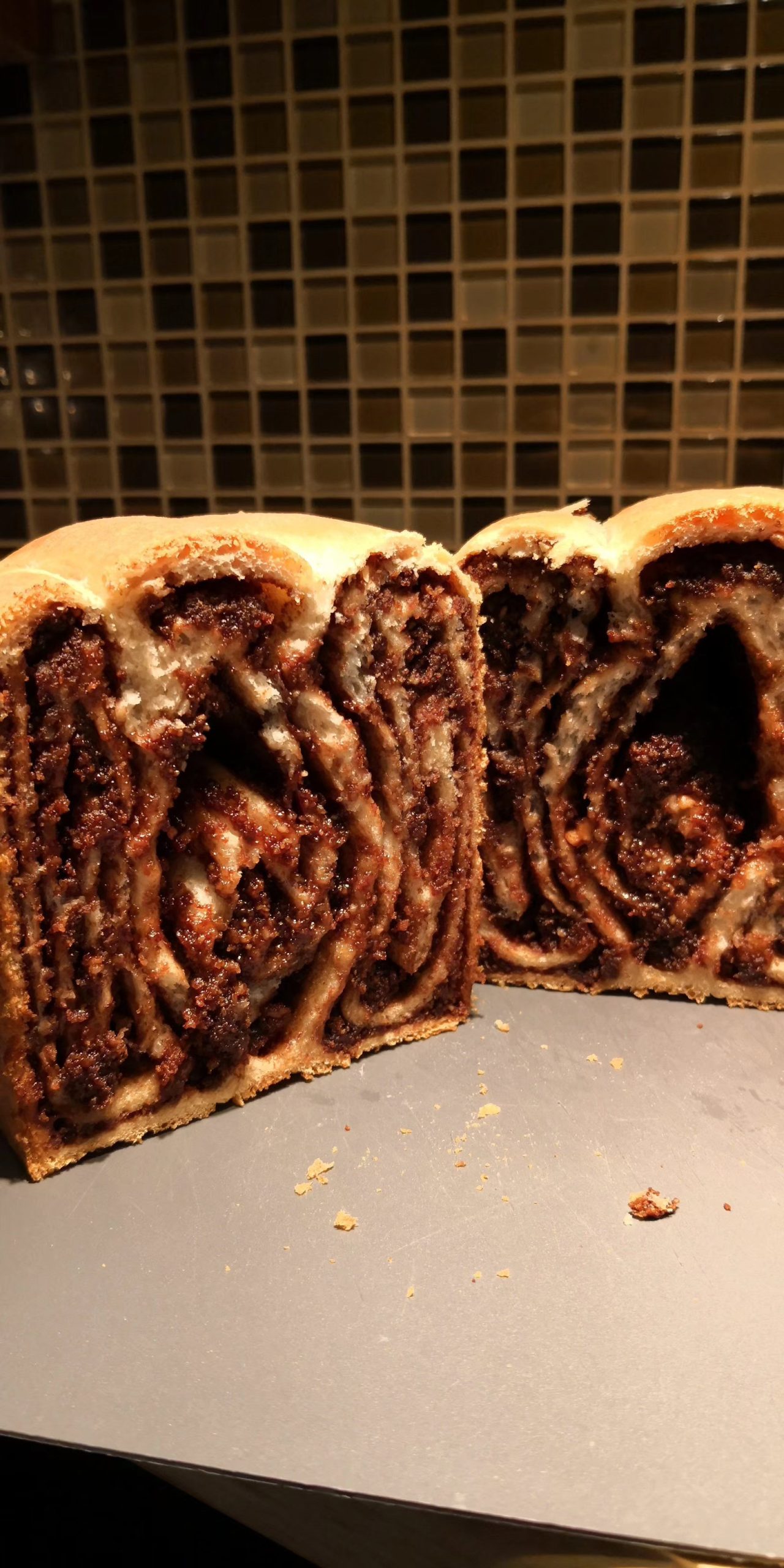 夹心纹理面包