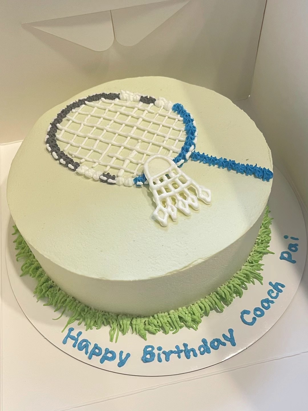 羽毛球拍主题生日蛋糕